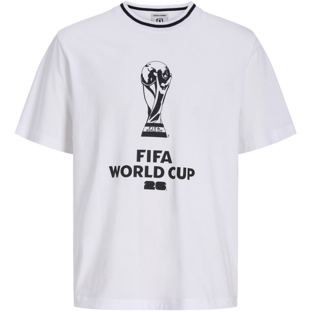 Jack & Jones Junior Bright White Jorfifa Tee Ss Crew Neck Styd Aw25 Jnr