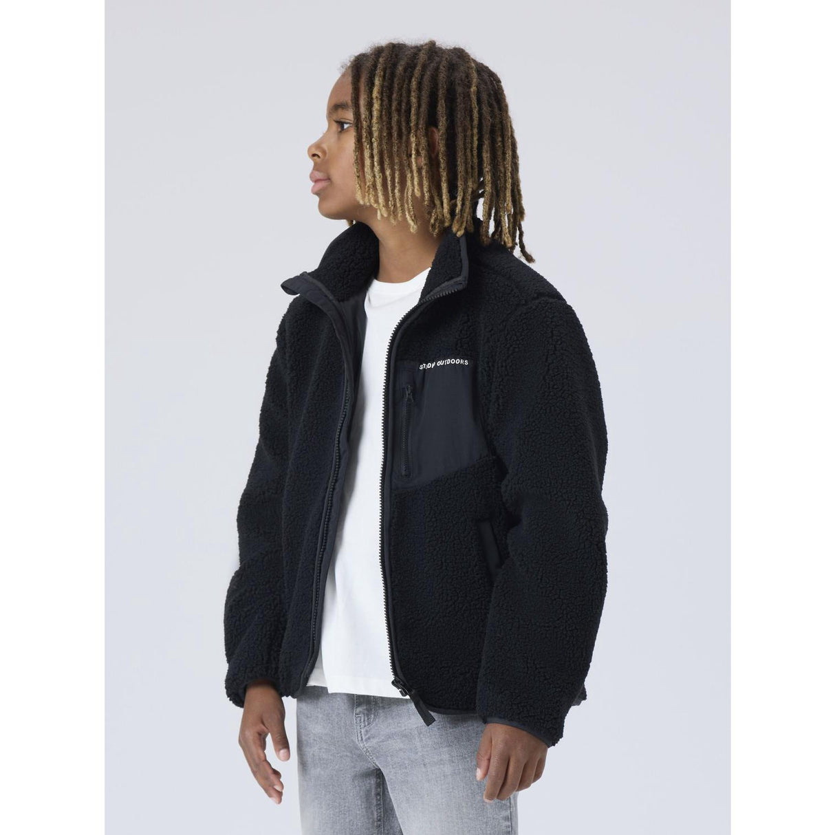Name It Black Nknmattia Sherpa Jakke Pb1