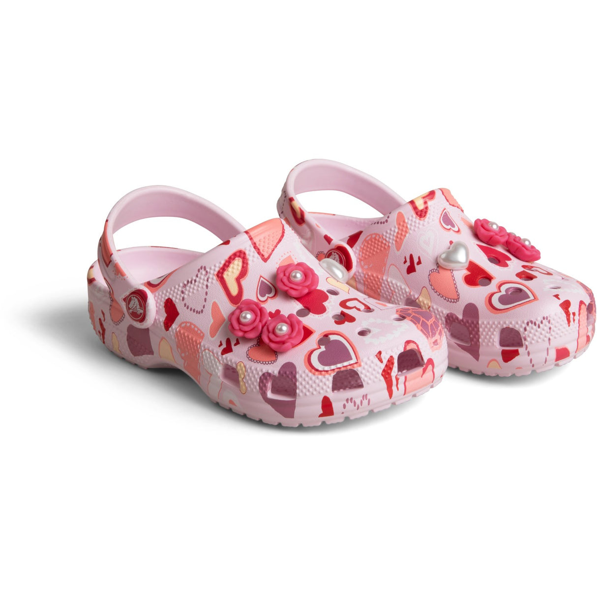 Crocs Pink Milk/Hearts Classic VDay Clog K PkMk/Hts