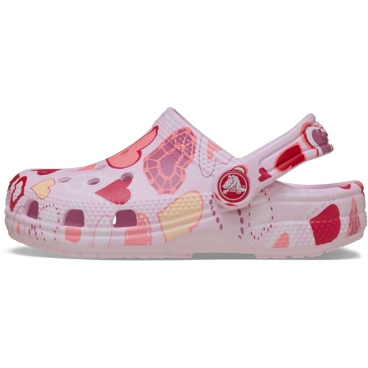 Crocs Pink Milk/Hearts Classic VDay Clog T PkMk/Hts