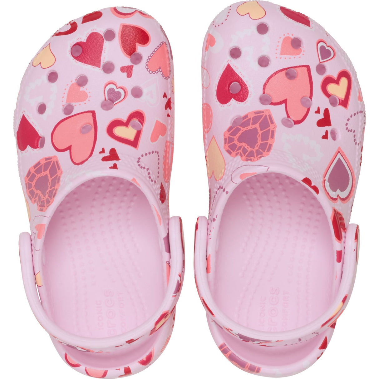 Crocs Pink Milk/Hearts Classic VDay Clog T PkMk/Hts
