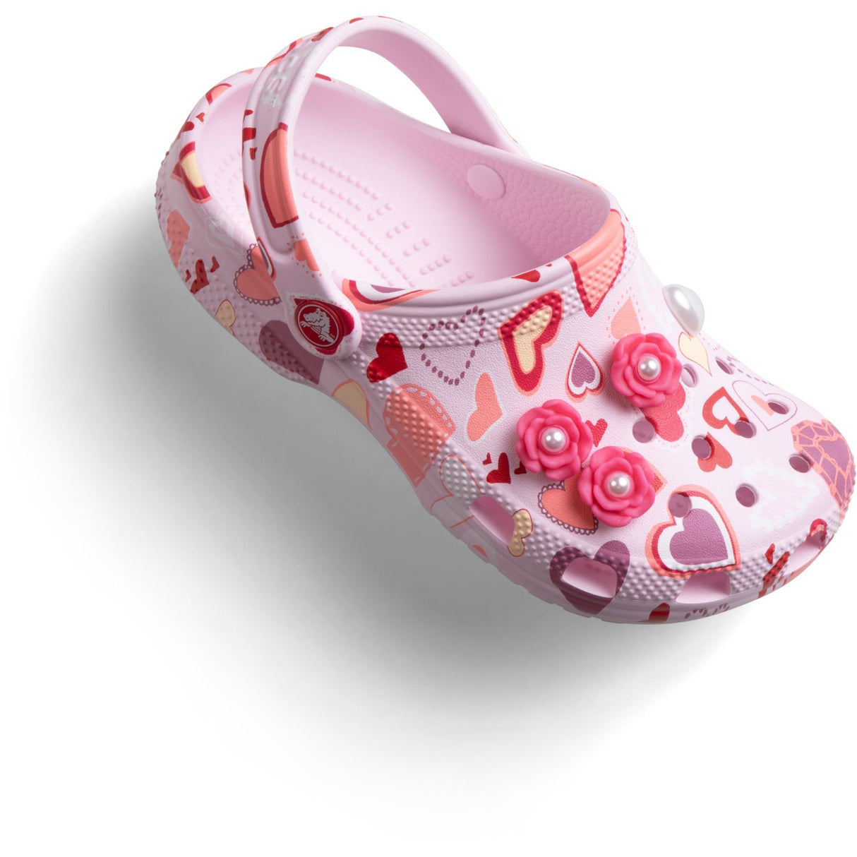 Crocs Pink Milk/Hearts Classic VDay Clog K PkMk/Hts