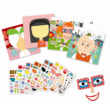 Djeco Klistermærkeleg - Ansigter
