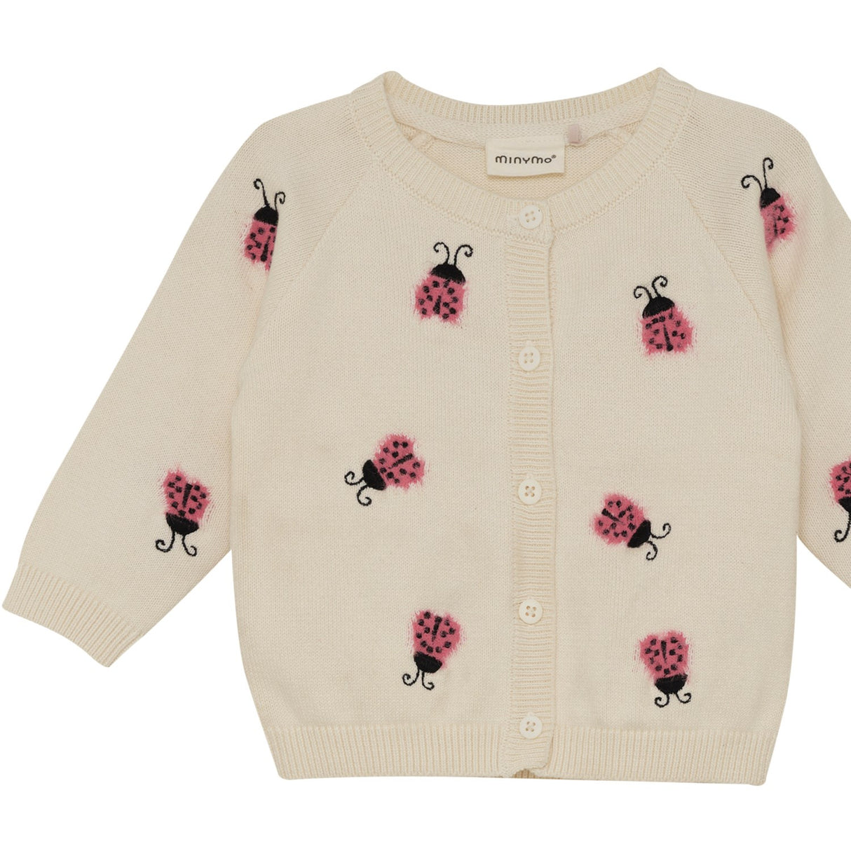 Minymo White Swan Cardigan Strik