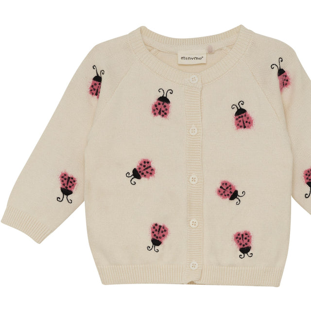 Minymo White Swan Cardigan Strik
