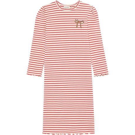 Minymo Spiced Coral Kjole Ls Rib