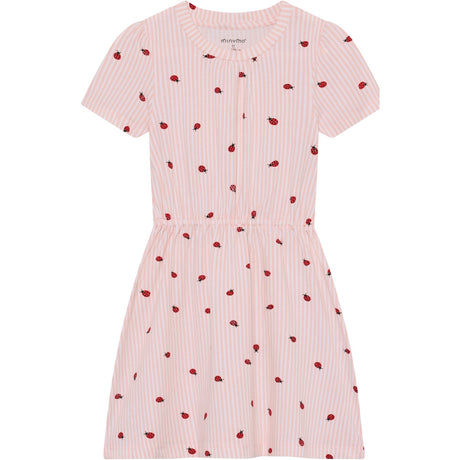 Minymo Peach Blush Kjole Ss Aop