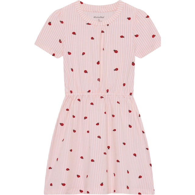 Minymo Peach Blush Kjole Ss Aop