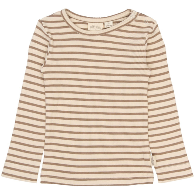 Petit Piao Ginger Snap Striped PPSky L_S Tee