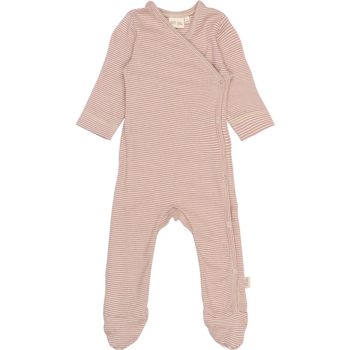 Petit Piao Nostalgic Rose/Dark Off White PPDian L_S Buksedragt Fold Feet NB NOOS