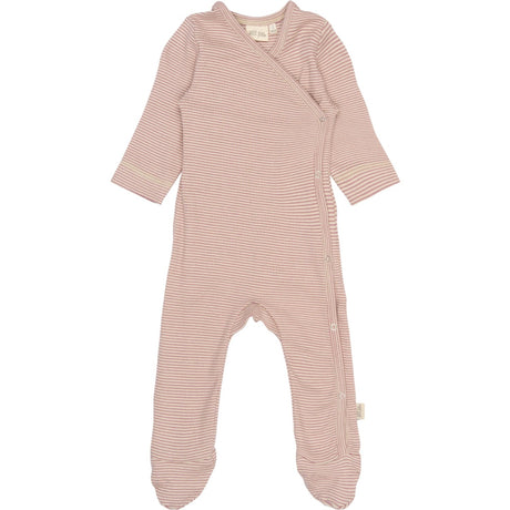 Petit Piao Nostalgic Rose/Dark Off White PPDian L_S Buksedragt Fold Feet NB NOOS