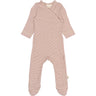Petit Piao Nostalgic Rose/Dark Off White PPDian L_S Buksedragt Fold Feet NB NOOS