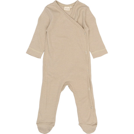 Petit Piao Pure Cashmere/Dark Off White PPDian L_S Buksedragt Fold Feet NB NOOS