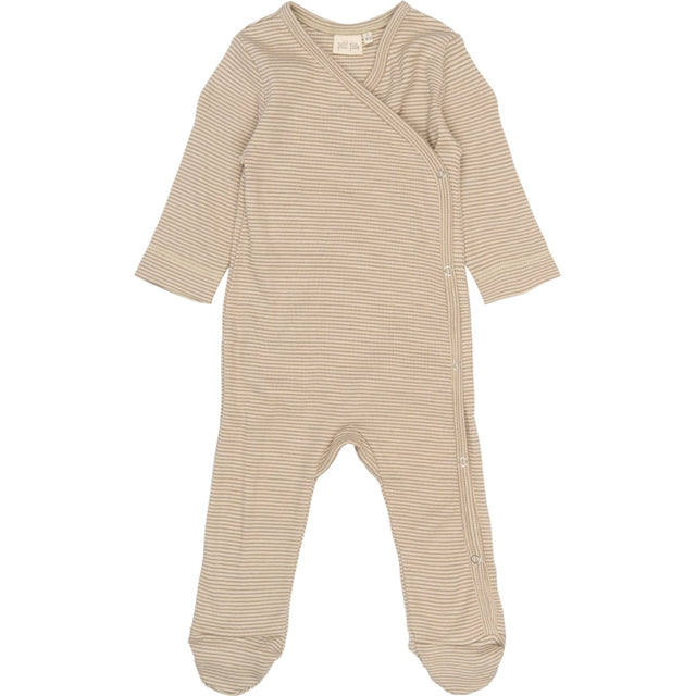 Petit Piao Pure Cashmere/Dark Off White PPDian L_S Buksedragt Fold Feet NB NOOS