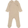 Petit Piao Pure Cashmere/Dark Off White PPDian L_S Buksedragt Fold Feet NB NOOS