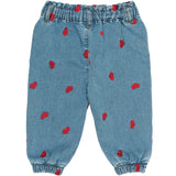 Petit Piao Light Blue Denim EMB PPEva Denim Bukser