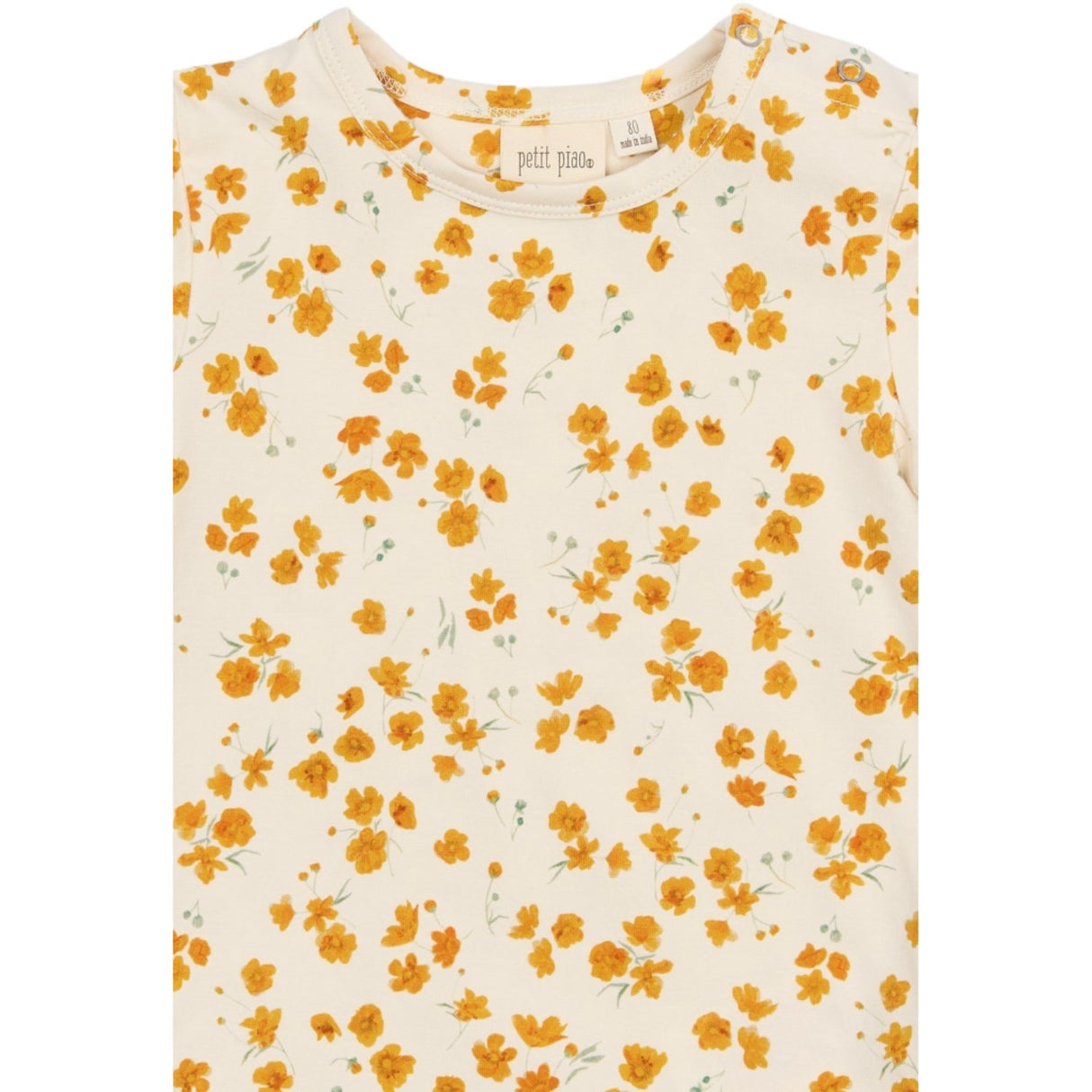 Petit Piao Eggnog Buttercup Aop Ppsun S_S Tee