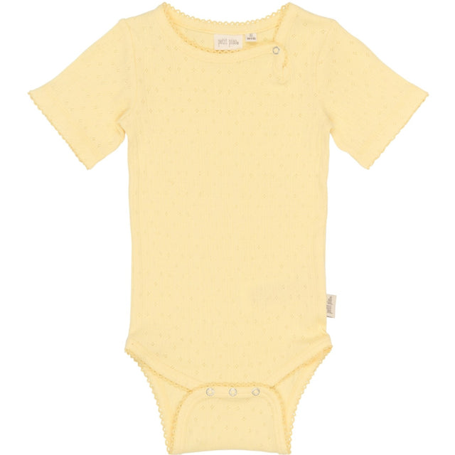 Petit Piao Mellow Yellow Ppsuze S_S Pointelle Body