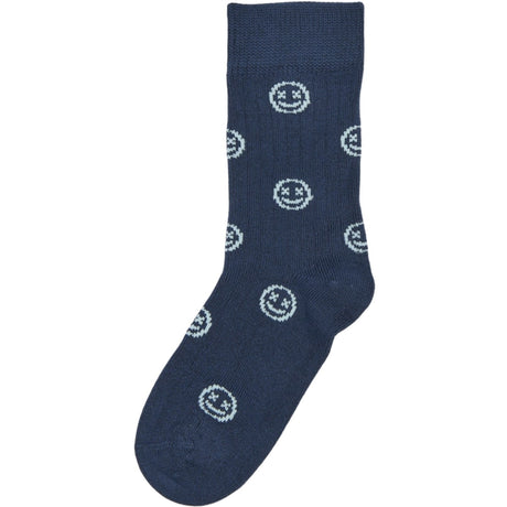 minipop® Navy Blue Mark Bambus Strømpe