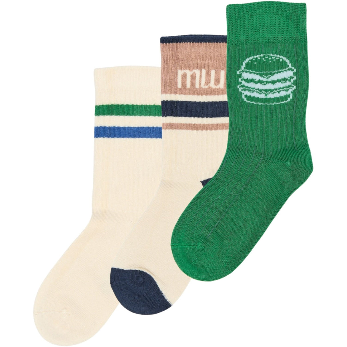 minipop® Fern Green Moe Bambus Strømper 3-Pak