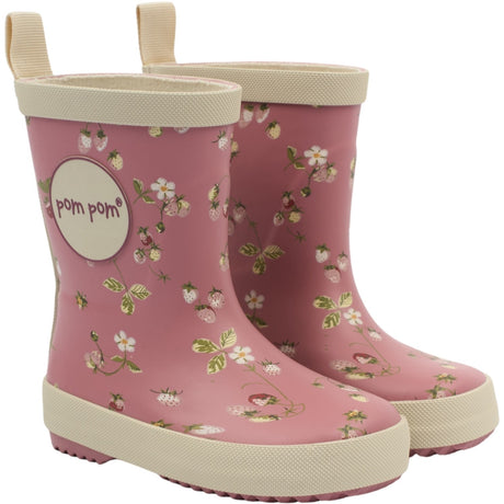 Pom Pom Dusty Rose Strawberry AOP Bliss Rubber Støvle AOP