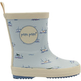 Pom Pom Pearl Blue Boat AOP Bliss Rubber Støvle AOP