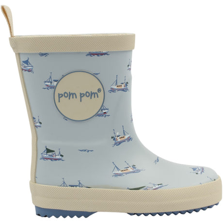 Pom Pom Pearl Blue Boat AOP Bliss Rubber Støvle AOP