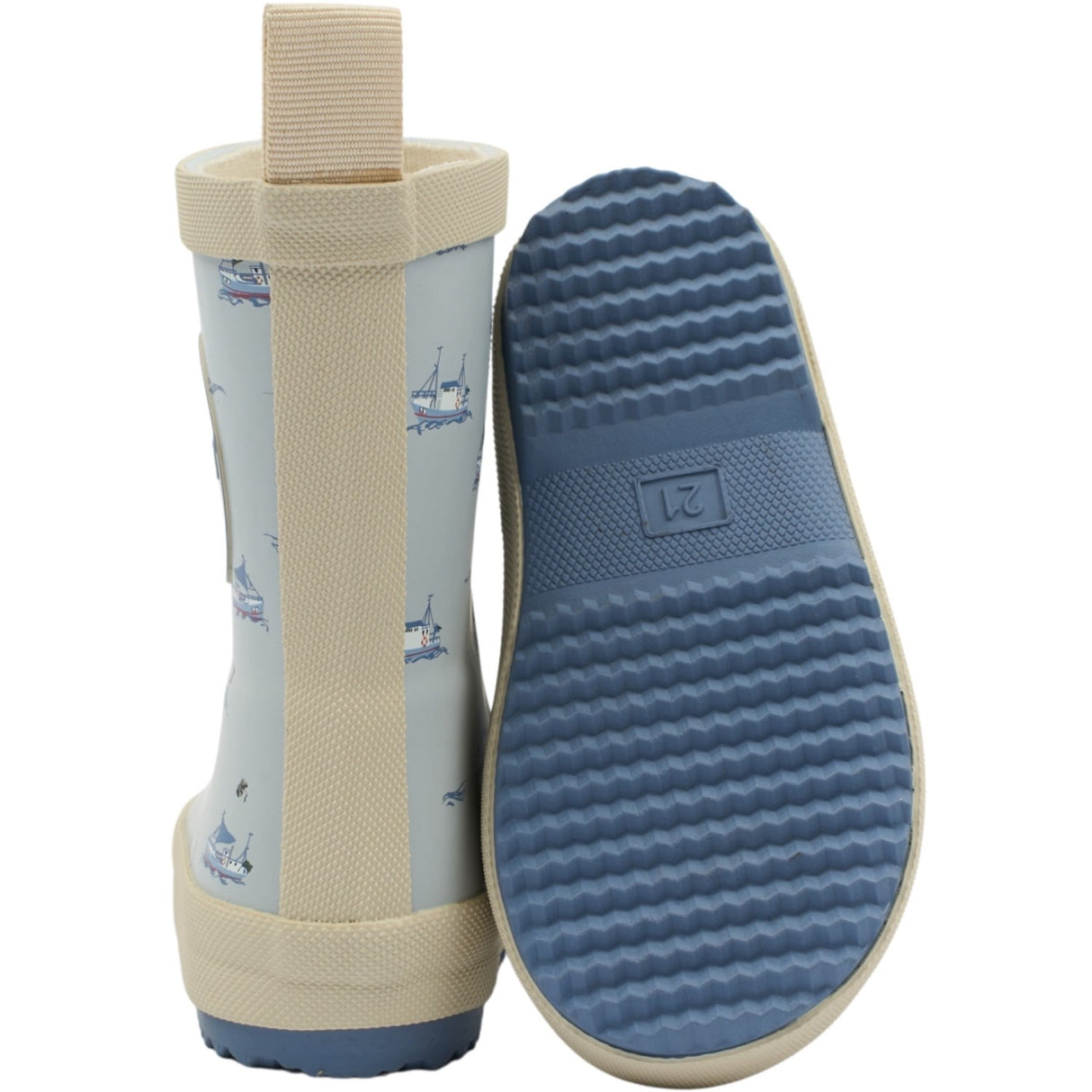 Pom Pom Pearl Blue Boat AOP Bliss Rubber Støvle AOP