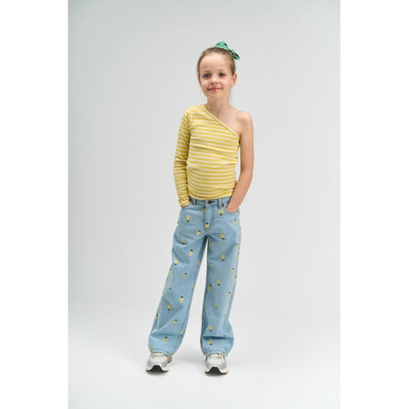 The New Light Blue Denim Emb Tnsia Wide Fit Jeans