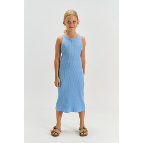 The New Forever Blue Tntove S_L Rib Kjole