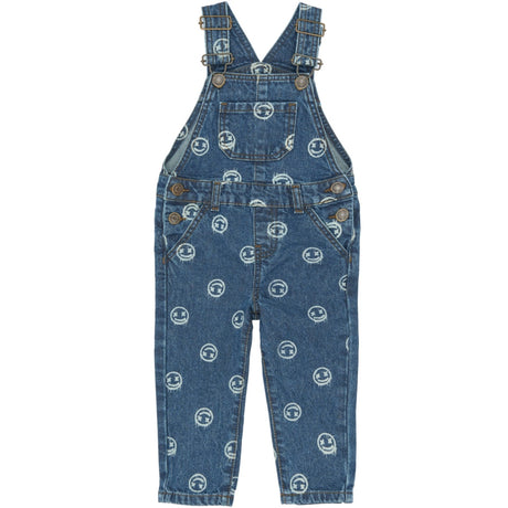 THE NEW Siblings Medium Blue Denim Aop Tnstspero Denim Dungarees