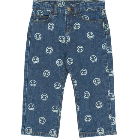 THE NEW Siblings Medium Blue Denim Aop Tnstspero Baggy Fit Jeans
