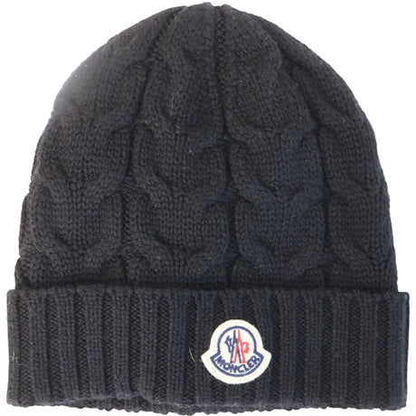 Moncler Beretto Cable Beanie, M, 999 Black