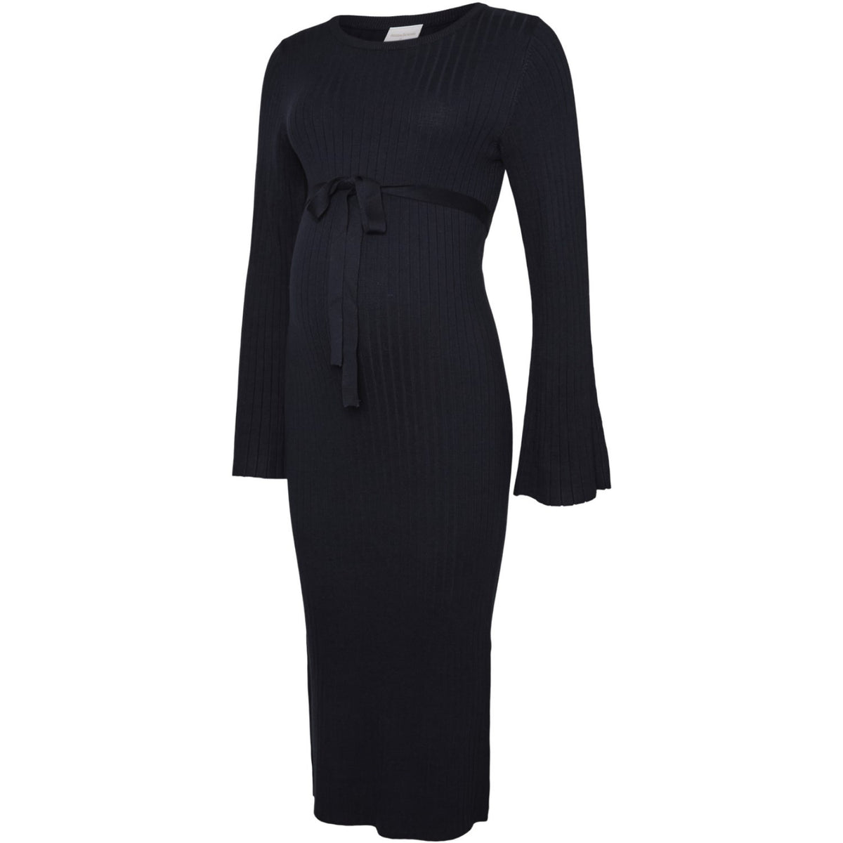 Mama;licious Navy Blazer Mlnewsiv L/S Strik Midi Kjole Noos