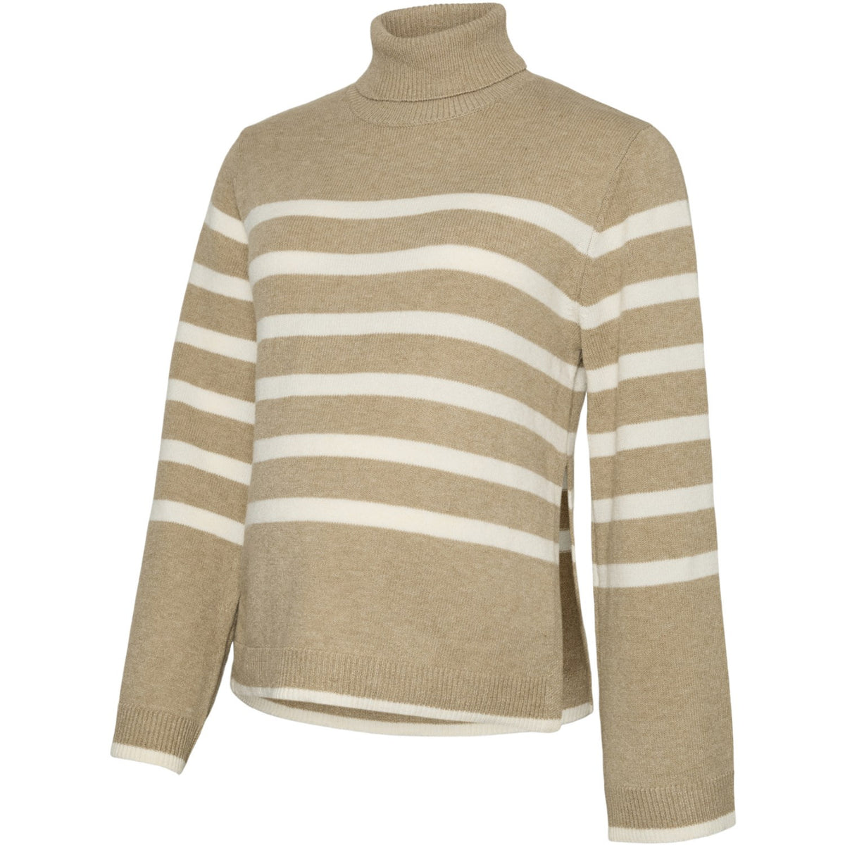 Mama;licious Fossil Birch Mlmimmi Vita Ls Striped Strik Top 2F