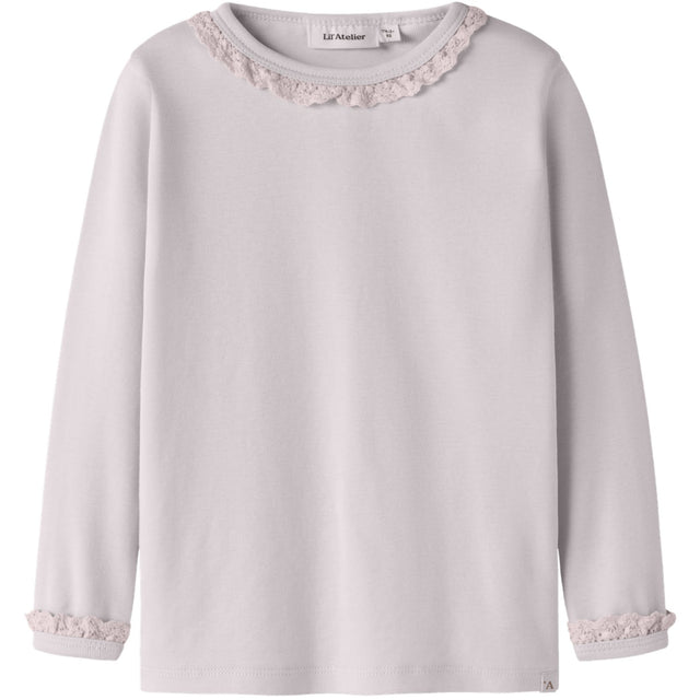 Lil'Atelier Hushed Violet Nmflayo Sup Ls Slim Top Solid Lil