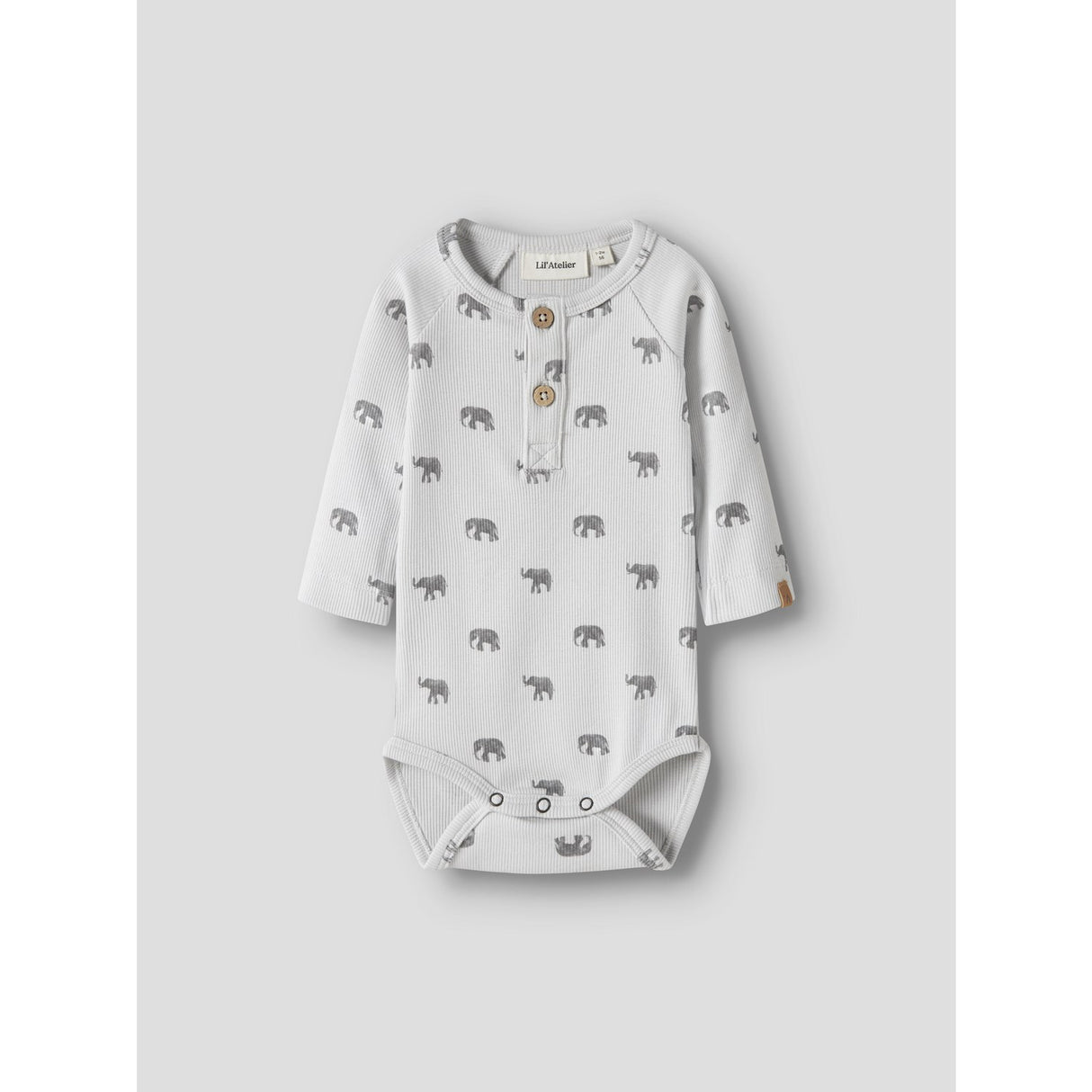 Lil'Atelier Glacier Gray Elephant Nbmlavo Eko Ls Slim Body Lil
