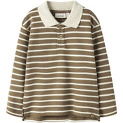Lil'Atelier Kangaroo Turtledove Nmmlimia Ls Loose Polo Top Lil
