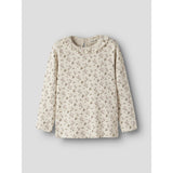 Lil'Atelier Turtledove Rose Flower Nmflago Mai Ls Slim Top Lil
