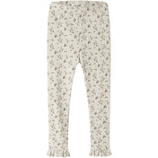 Lil'Atelier Turtledove Rose Flower Nmflago Mer Slim Leggings Lil