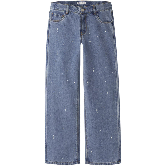 Name It Medium Blue Denim Nkfrose Wide Decor Jeans 4760-Im