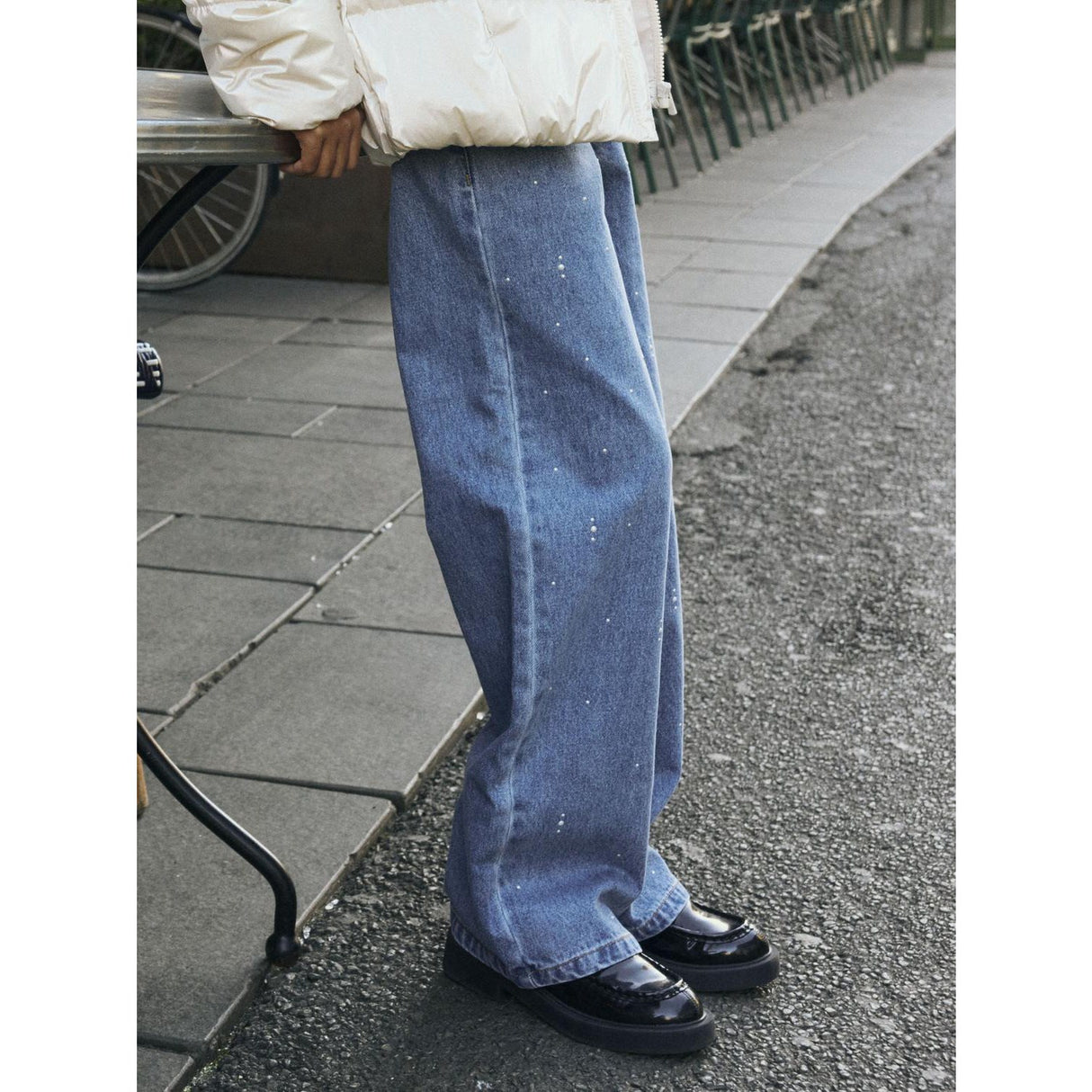 Name It Medium Blue Denim Nkfrose Wide Decor Jeans 4760-Im