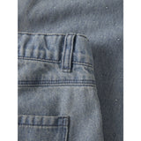 Name It Special Blue Grey Denim Nkfrose Wide Rain Jeans 4577-Im