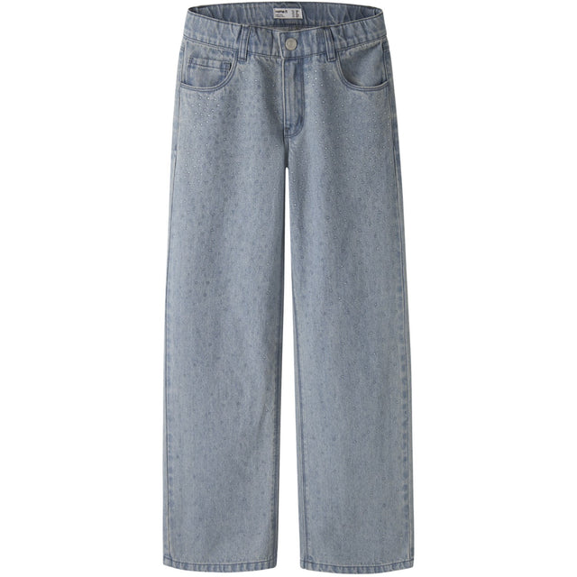 Name It Special Blue Grey Denim Nkfrose Wide Rain Jeans 4577-Im