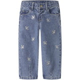 Name It Medium Blue Denim Unicorn Glitter Nmfbella Barrel Glitter Jeans 4577-Im L