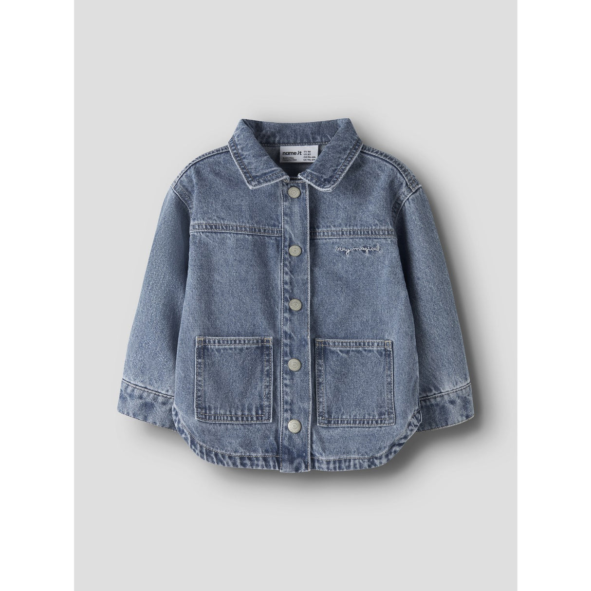Name It Medium Blue Denim Unicorn Glitter Nmfluna Glitter Dnm Jakke 4577-Im L