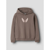 Name It Brown Lentil Nkflotuse Ls Rlx Sweat Wh Bru