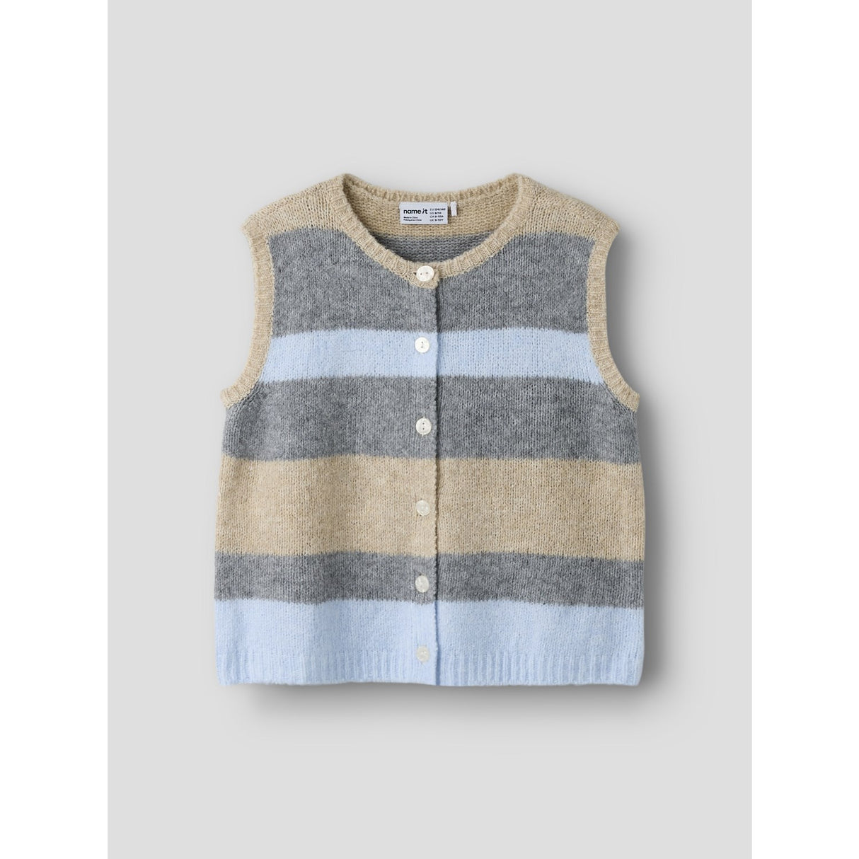 Name It Subdued Blue Nkfluci Loose Strik Vest