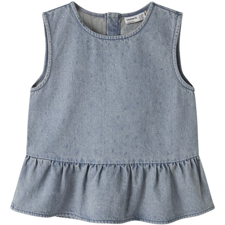Name It Special Blue Grey Denim Nkfrain Sl Dnm Top 4577-Im