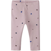 Name It Burnished Lilac Hearts Nbfnutti Leggings Noos